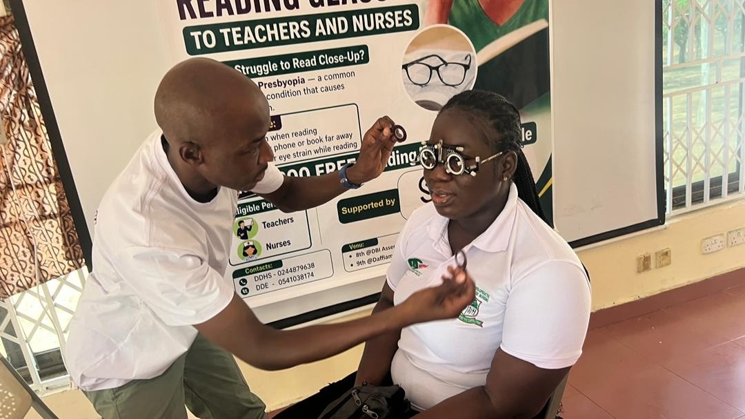 Sory & Partners@Law and Bliss Eye Care team at the eye care outreach in the Upper West Region
